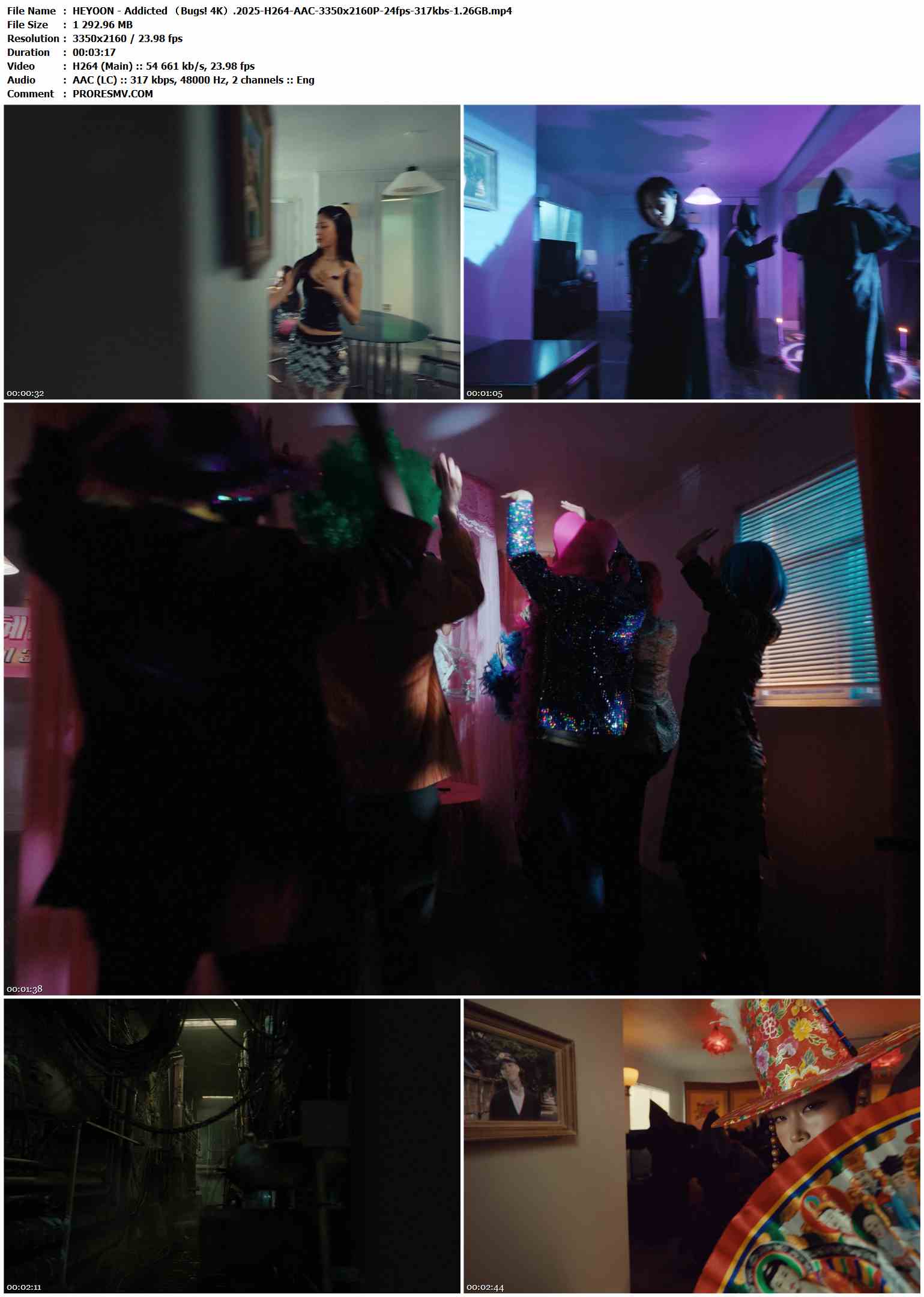 HEYOON - Addicted （Bugs! 4K）.2025-H264-AAC-3350x2160P-24fps-317kbs-1.26GB官方MV_高清MV